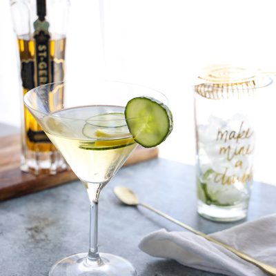 Cucumber Elderflower Martini